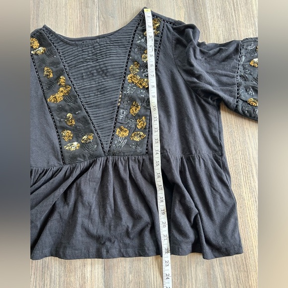 NWT Anthropologie Neale Sequin Peplum Top Sz XL Night Out Whimsigoth Renaissance - Picture 13 of 16